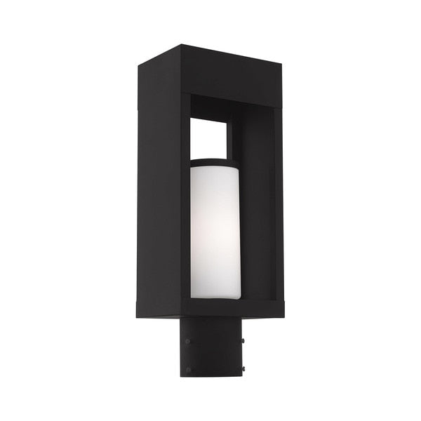 Bleecker 1 Light Black Outdoor Post Top