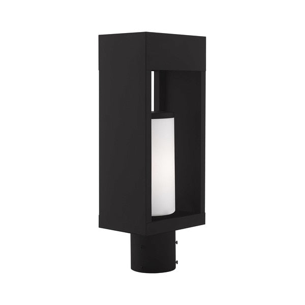 Bleecker 1 Light Black Outdoor Post Top