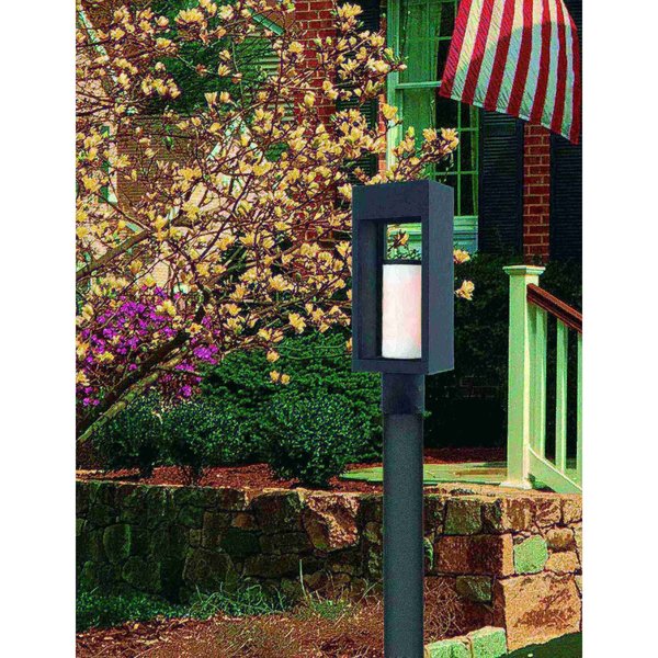 Bleecker 1 Light Black Outdoor Post Top