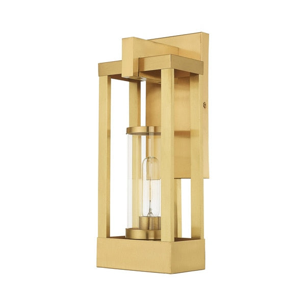 Delancey 1 Light Satin Brass Outdoor Wall Lantern