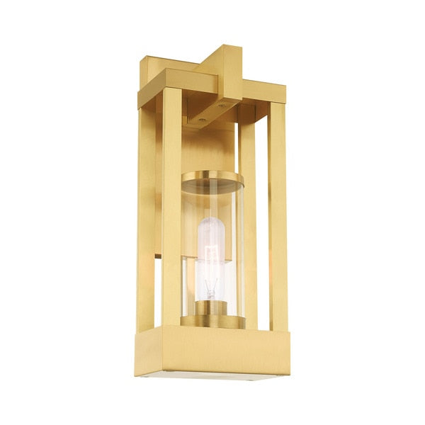 Delancey 1 Light Satin Brass Outdoor Wall Lantern