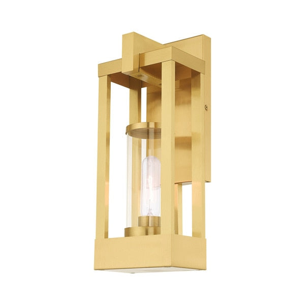Delancey 1 Light Satin Brass Outdoor Wall Lantern