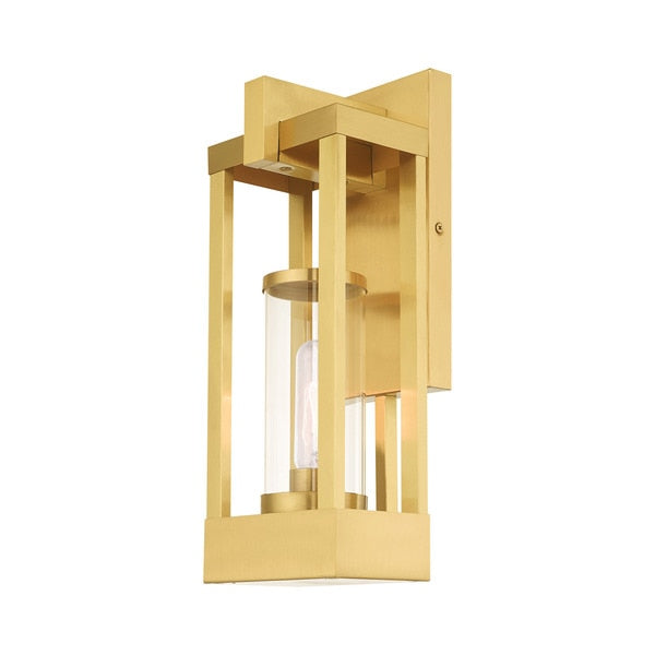 Delancey 1 Light Satin Brass Outdoor Wall Lantern