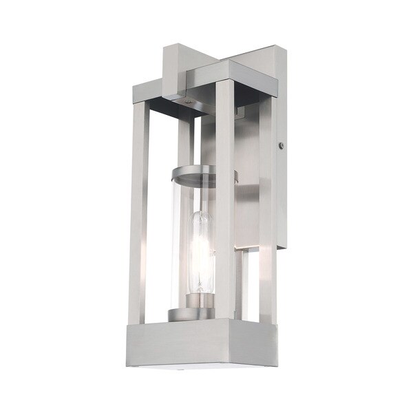 Delancey 1 Light Brushed Nickel Outdoor Wall Lantern