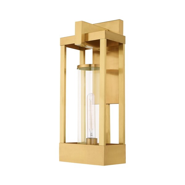 Delancey 1 Light Satin Brass Outdoor Wall Lantern
