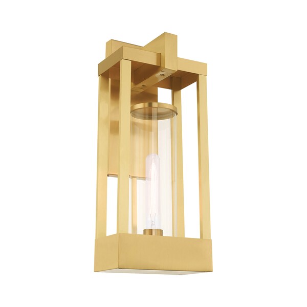 Delancey 1 Light Satin Brass Outdoor Wall Lantern