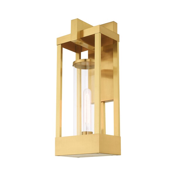 Delancey 1 Light Satin Brass Outdoor Wall Lantern