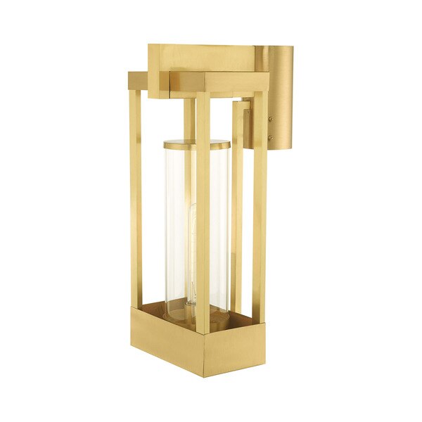 Delancey 1 Light Satin Brass Outdoor Pos