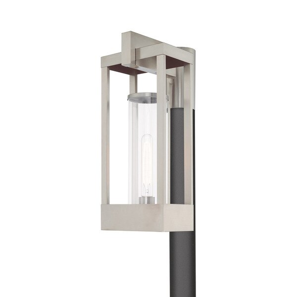 Delancey 1 Light Brushed Nickel Outdoor Post Top Lantern