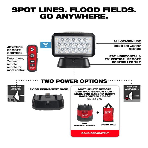 Utility Remote Control Search Light (Wired)