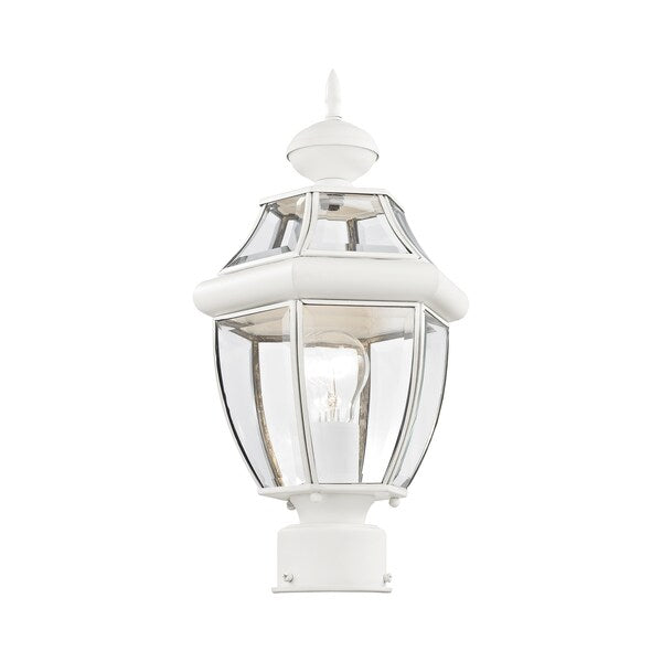 Monterey 1 Light White Outdoor Post Top Lantern