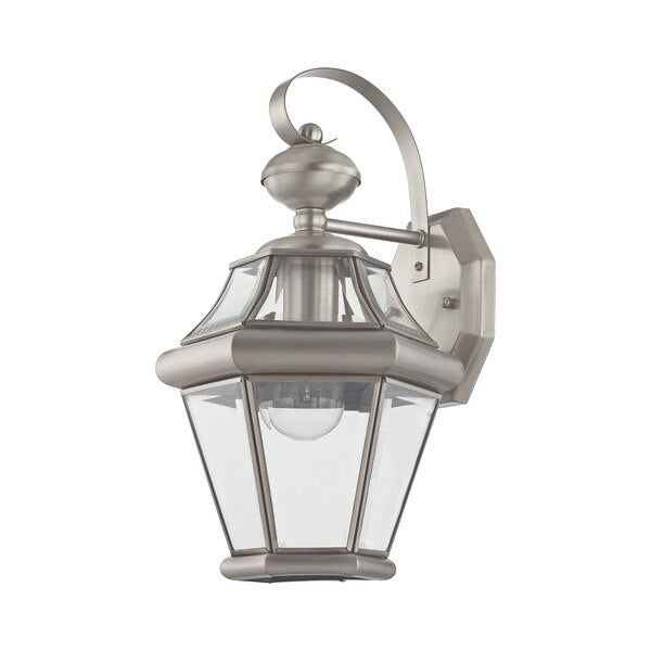 Georgetown 1 Light Brushed Nickel Outdoor Wall Lantern