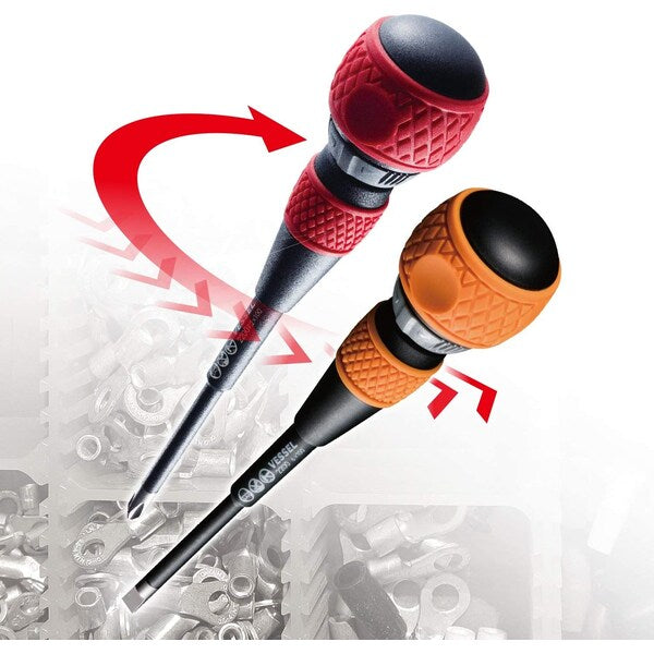 BALL GRIP Ratchet Screwdriver 5PC. Set