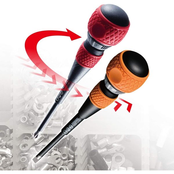 BALL GRIP Ratchet Screwdriver 5PC. Set