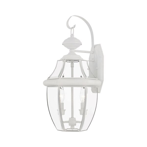 Monterey 2 Light White Outdoor Wall Lantern