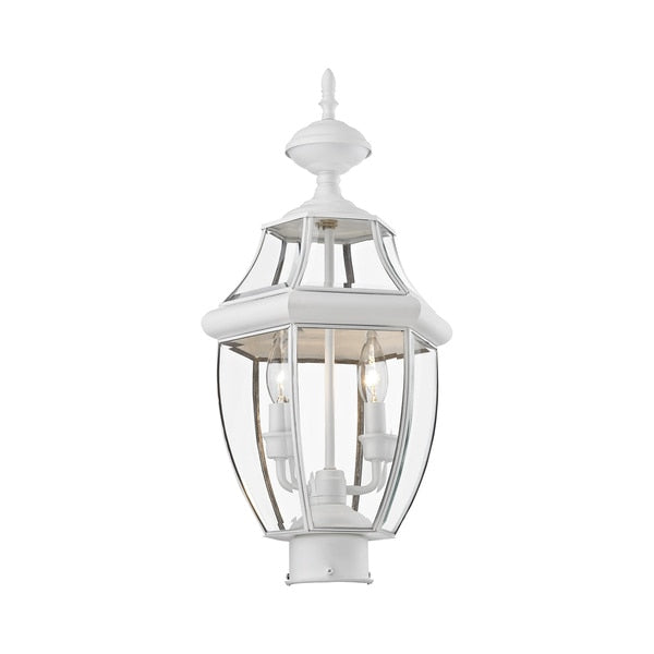 Monterey 2 Light White Outdoor Post Top