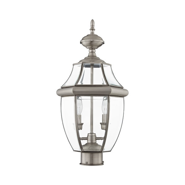 Monterey 2 Light Brushed Nickel Outdoor Post Top Lantern