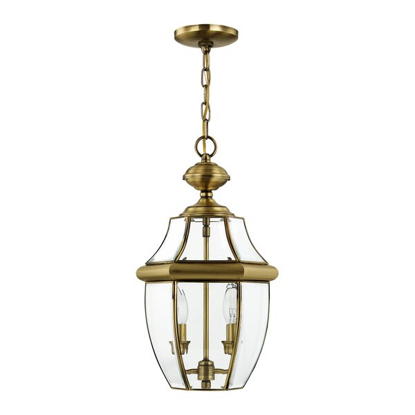 Monterey 2 Light Antique Brass Outdoor P