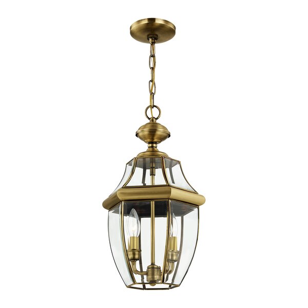 Monterey 2 Light Antique Brass Outdoor P