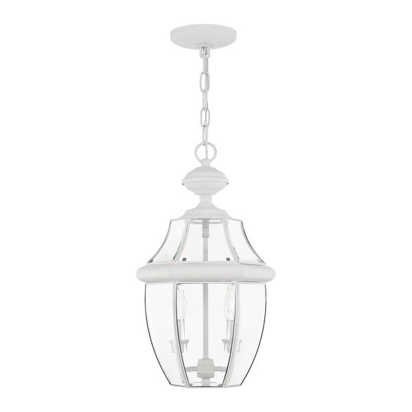 Monterey 2 Light White Outdoor Pendant L