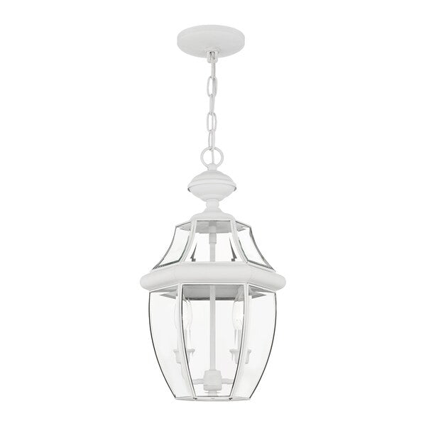 Monterey 2 Light White Outdoor Pendant L