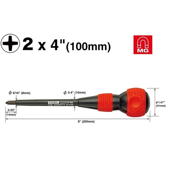BALL GRIP Screwdriver with Covered Shank