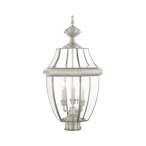 Monterey 3 Light Brushed Nickel Outdoor