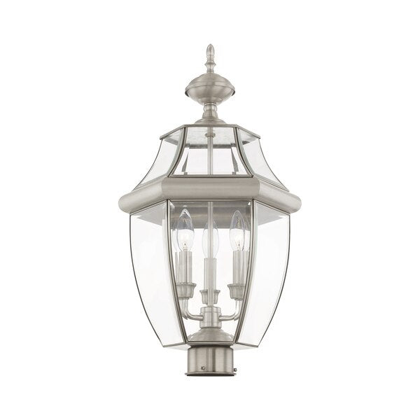 Monterey 3 Light Brushed Nickel Outdoor