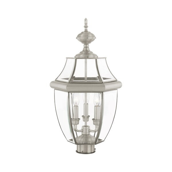 Monterey 3 Light Brushed Nickel Outdoor