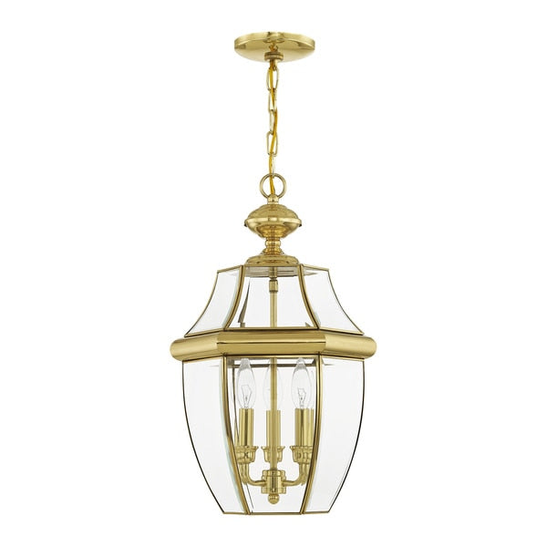 Monterey 3 Light Polished Brass Outdoor