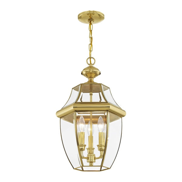 Monterey 3 Light Polished Brass Outdoor