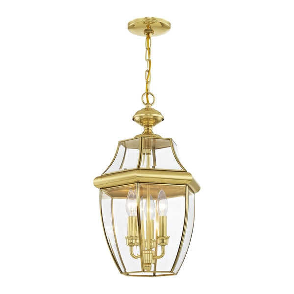 Monterey 3 Light Polished Brass Outdoor