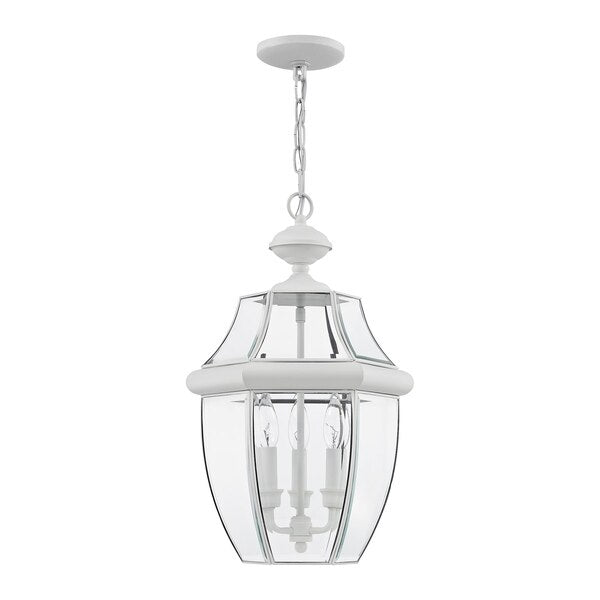 Monterey 3 Light White Outdoor Pendant L