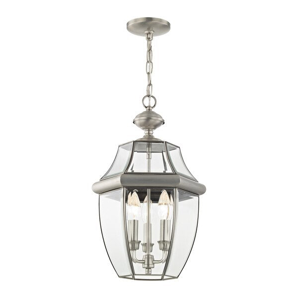 Monterey 3 Light Brushed Nickel Outdoor