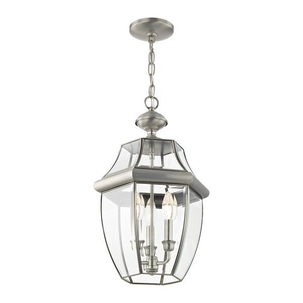 Monterey 3 Light Brushed Nickel Outdoor