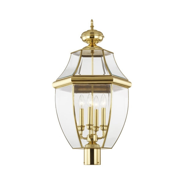 Monterey 4 Light Polished Brass Outdoor