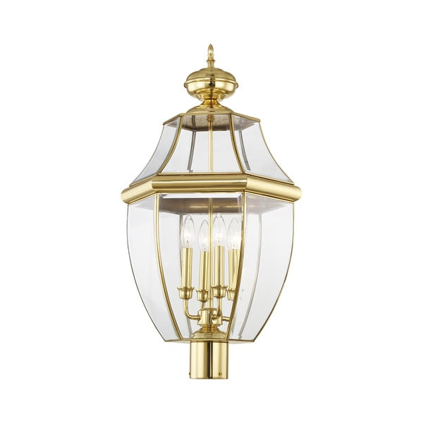 Monterey 4 Light Polished Brass Outdoor