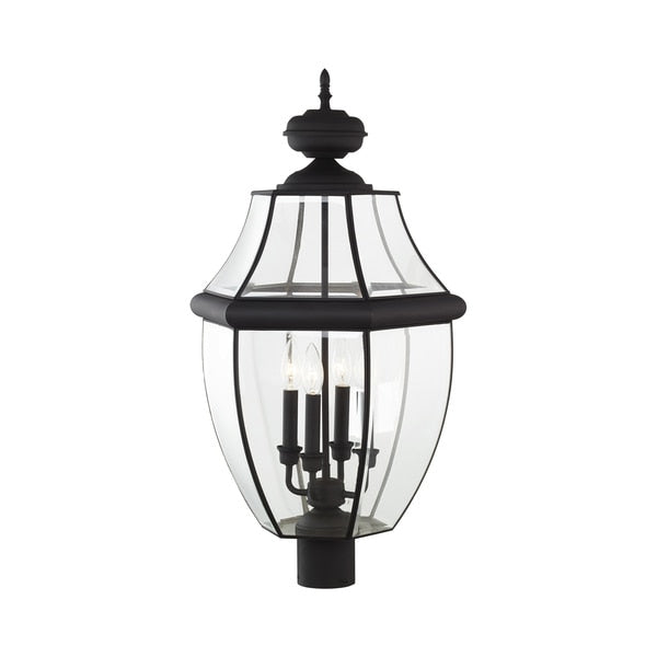 Monterey 4 Light Black Outdoor Post Top