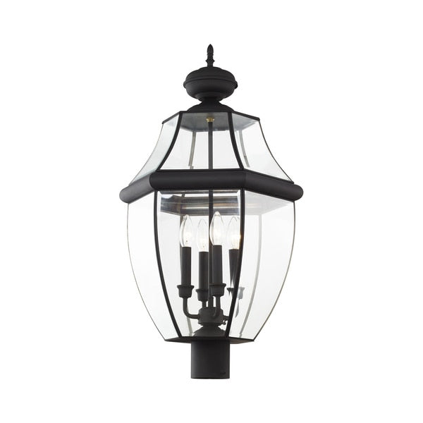 Monterey 4 Light Black Outdoor Post Top