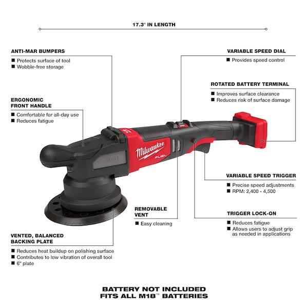 M18 FUEL 21mm Random Orbital Polisher (Tool Only)