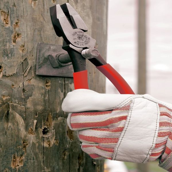 9 1/2 in Linemans Plier High Leverage, Steel