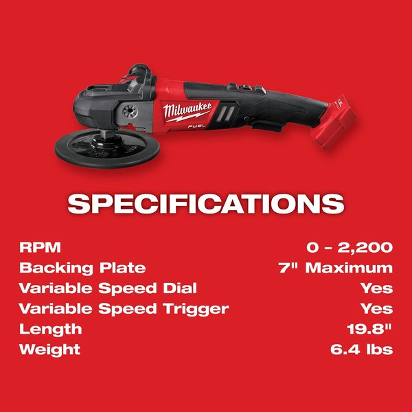 M18 FUEL 7â Variable Speed Polisher