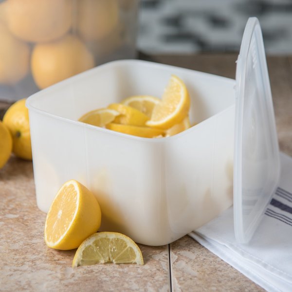 Storage Container, 2 qt., Wht, PK12