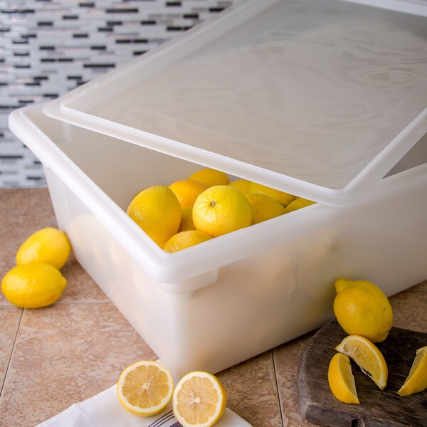 Storage Container, 12.5 gal., Wht, PK4