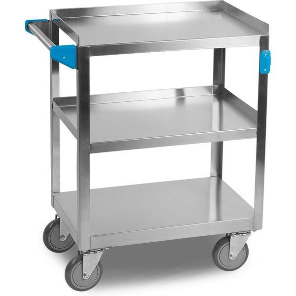 SS Utility Cart, 3 Shelf, 300 lb., 15.5x24