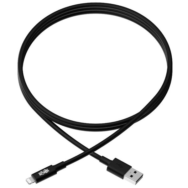 Charging Cable, Apple Lightning, Black, 6ft