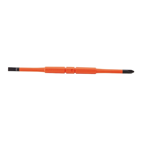 Flip-Blade Insulated Screwdriver, 2-in1, Ph Bit #2, Sl Bit 1/4-Inch