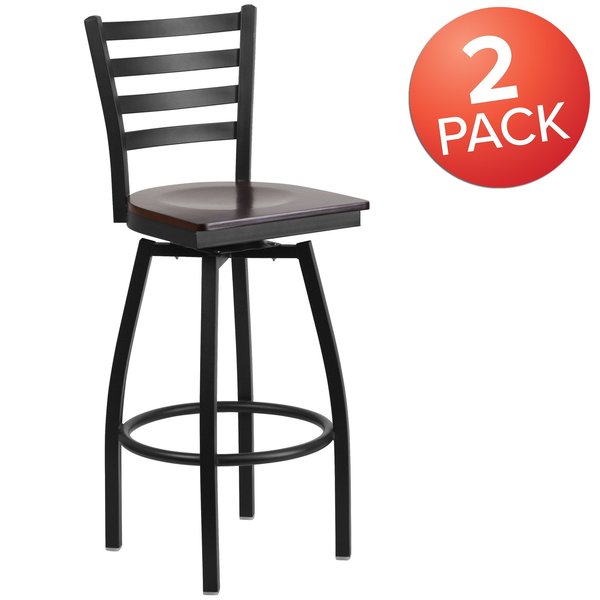 Black Ladder Stool-Wal Seat
