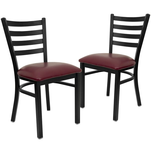 Black Ladder Chair-Burg Seat