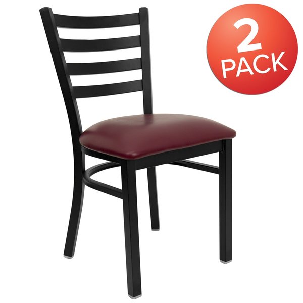Black Ladder Chair-Burg Seat